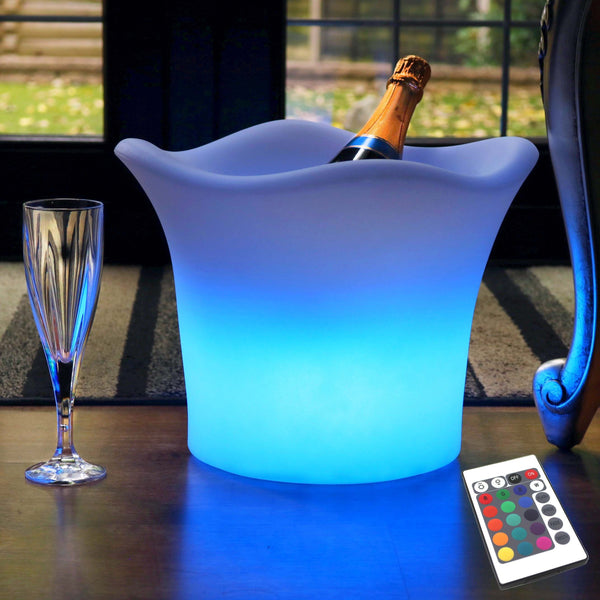 LED Eiswürfelkübel beleuchtet mit Fernbedienung, kabellos, Outdoor
