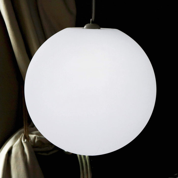 60 cm Grosse Ball Hängeleuchte, Kugel Pendellampe LED, Weisse E27 Glühbirne