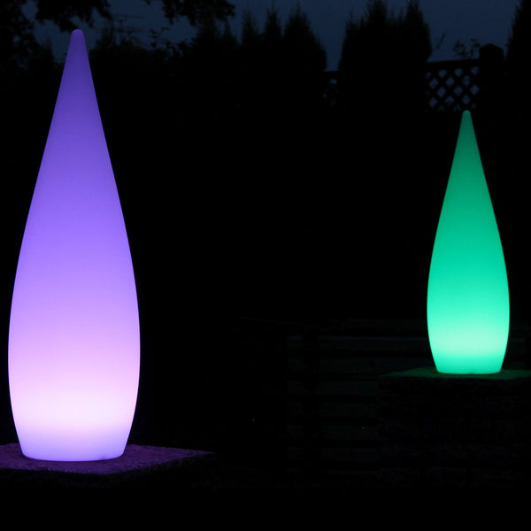 Kabellose Designer Stehlampe, mehrfarbiges Outdoor LED Gartenlicht