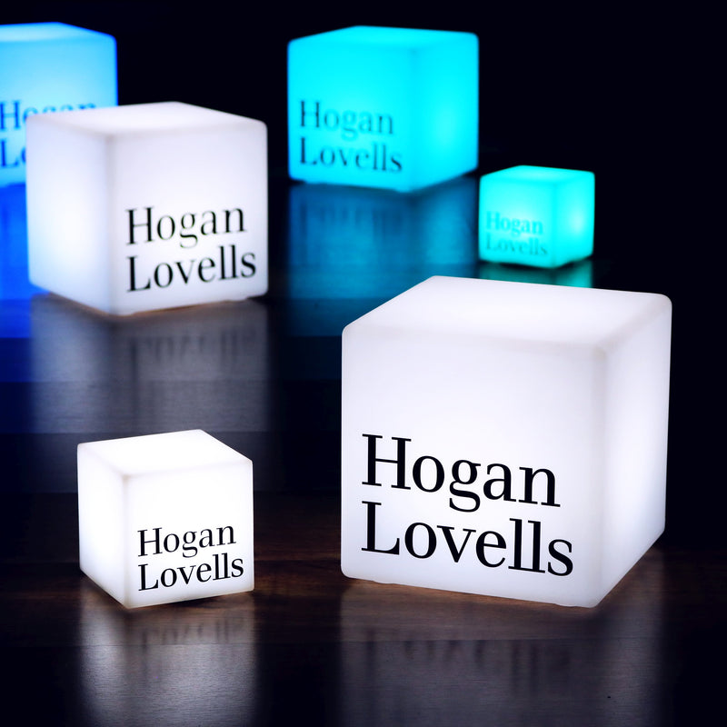 Personalisierter Leuchtkasten mit Logo, LED-Leuchtwürfel, Tischdekoration mit Logo für Firmenevent, Expo-Beschilderung, Konferenz