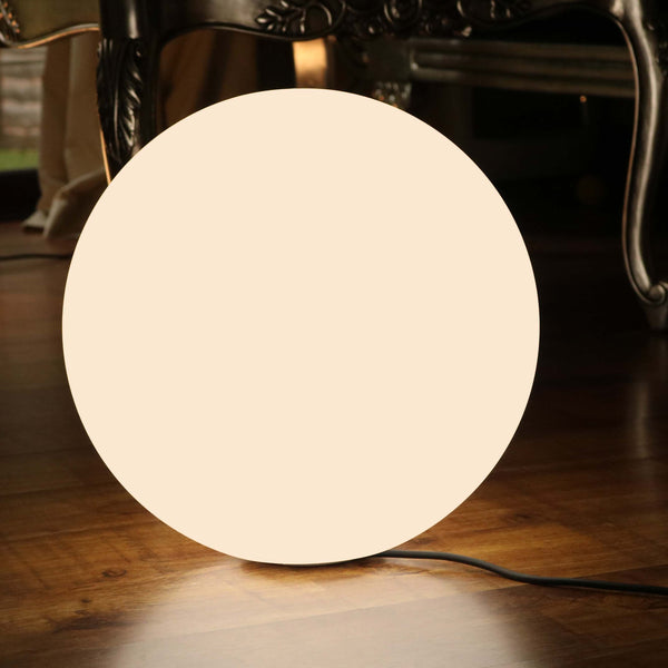Dekorative runde Nachttischlampe, 30cm LED E27 Lichtkugel, warmweiss