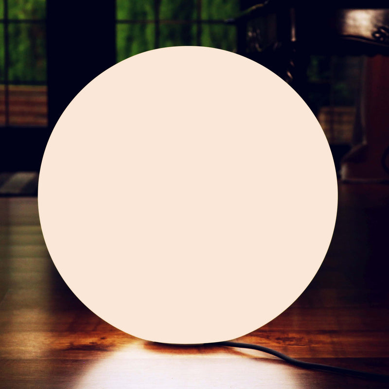 Dimmbare dekorative LED Stehlampe Kugel, E27 Leuchtmittel weiss, 40cm