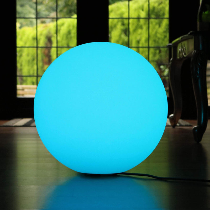 60cm Grosse Netzbetriebene LED RGB Stehlampe, Kugel-Bodenlampe Ball mit Farbwechsel