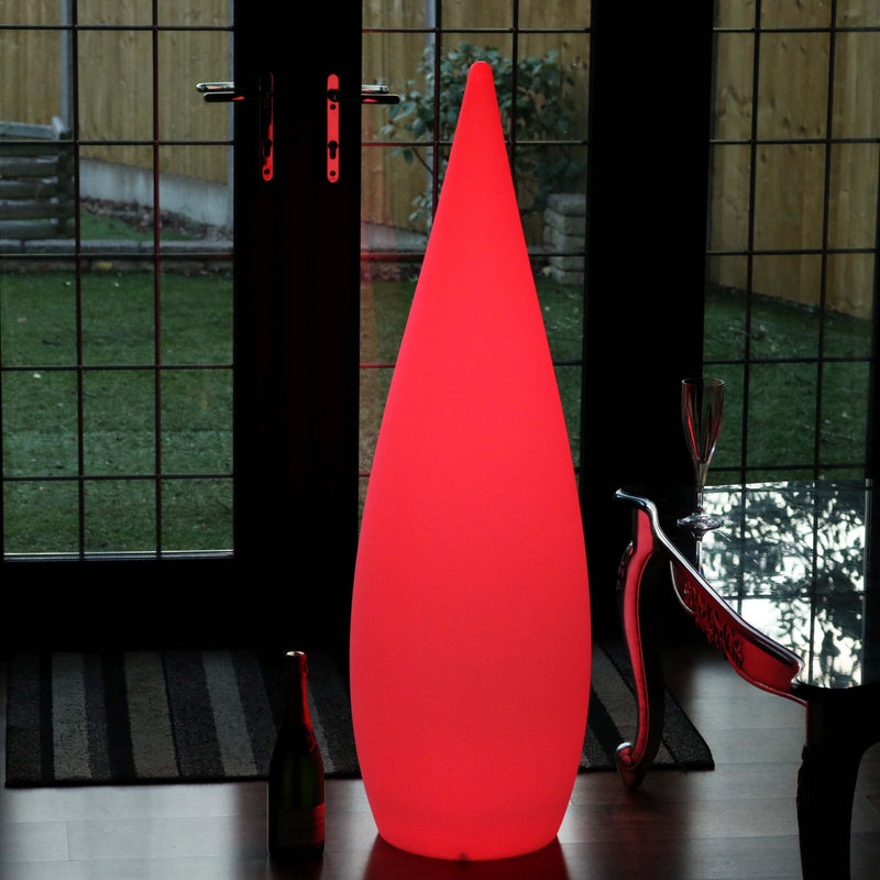 Grosse LED Stehlampe Outdoor, Gartenleuchte Farbwechsel Akku, 120cm
