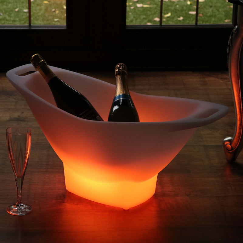 LED Champagnerkühler mit Fernbedienung, kabellos, mehrfarbig