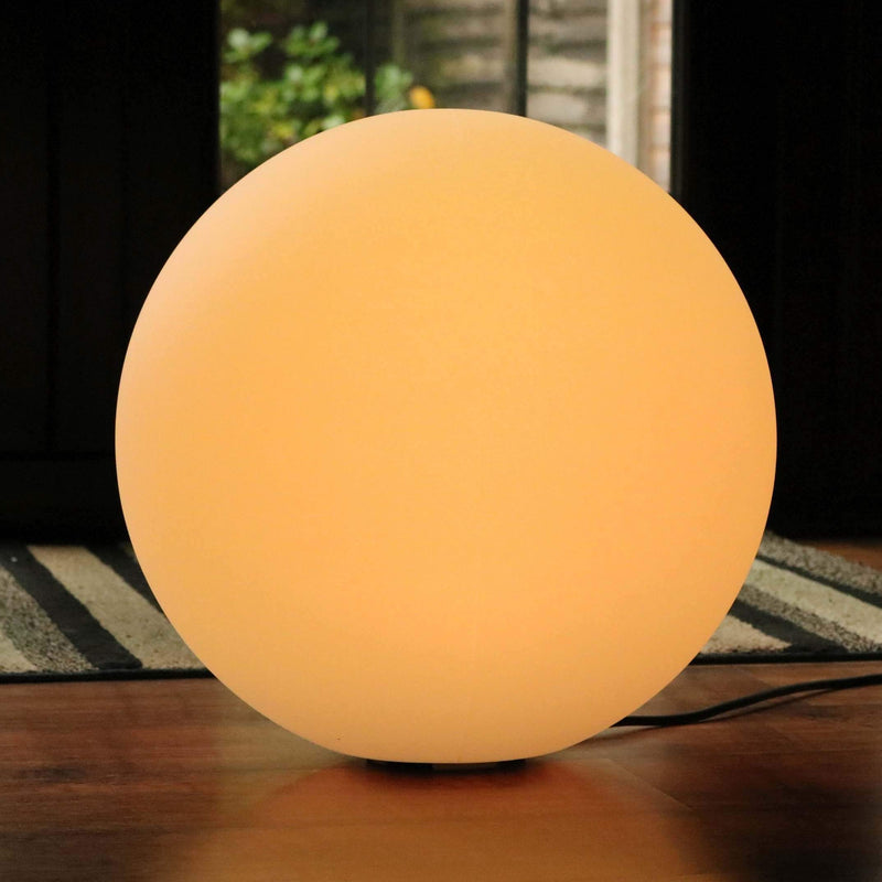 60cm Grosse Netzbetriebene LED RGB Stehlampe, Kugel-Bodenlampe Ball mit Farbwechsel