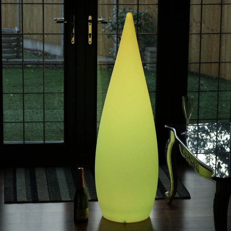 Grosse LED Stehlampe Outdoor, Gartenleuchte Farbwechsel Akku, 120cm