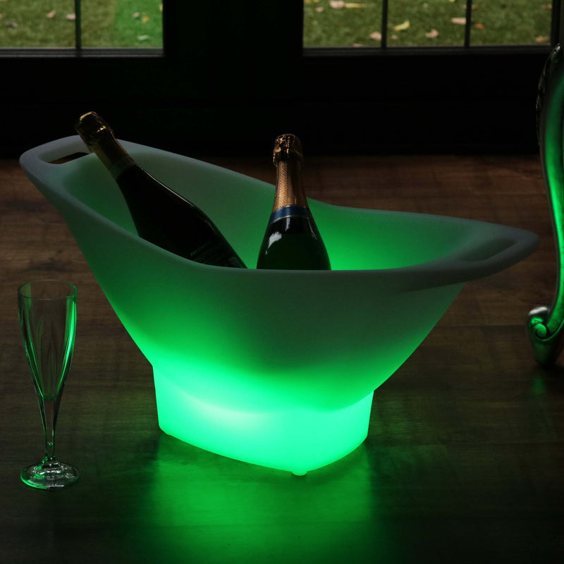 LED Champagnerkühler mit Fernbedienung, kabellos, mehrfarbig