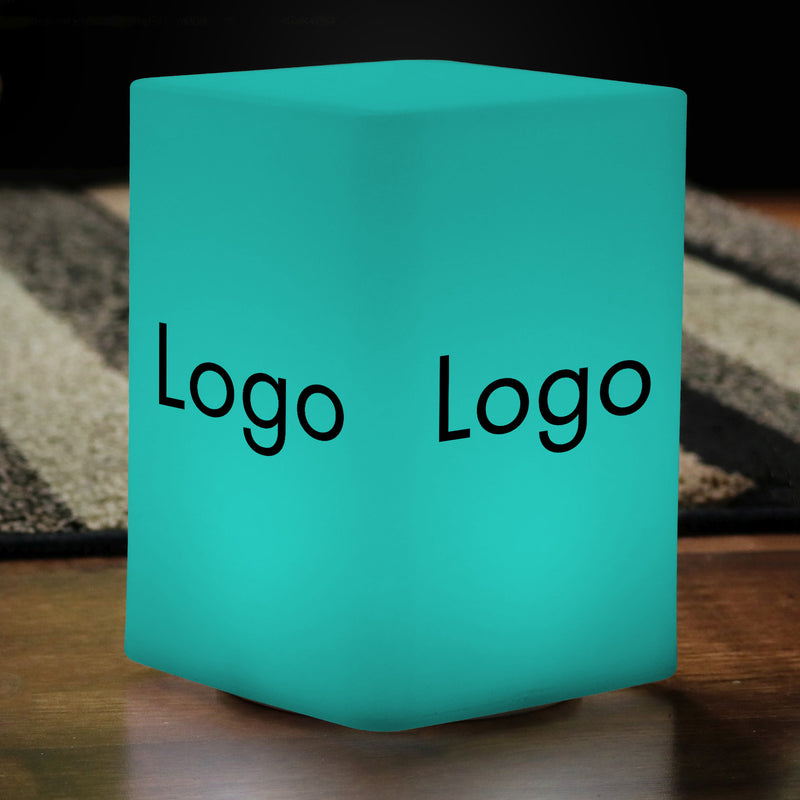 Personalisierter Leuchtkasten, Lightbox mit Markenlogo für Konferenz, Business-Event Dekoration, Individuelles Würfel-Leuchtschild Block Totem-Schild