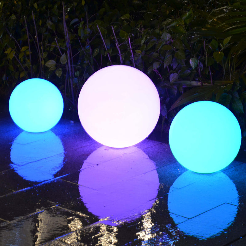 Schwimmende Poolleuchte, Outdoor LED Lampe Globus, 30cm, IP67