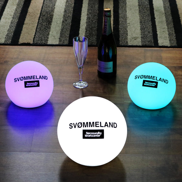 Leuchtkasten personalisiert 15 cm LED Logo-Leuchte Tischlampe kabellose Kugelleuchte Tischmitte