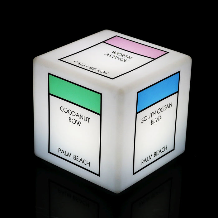 Cube LED-Leuchthocker benutzerdefiniert mit Markenaufdruck Leuchtwerbung in Würfelform 60 cm gross