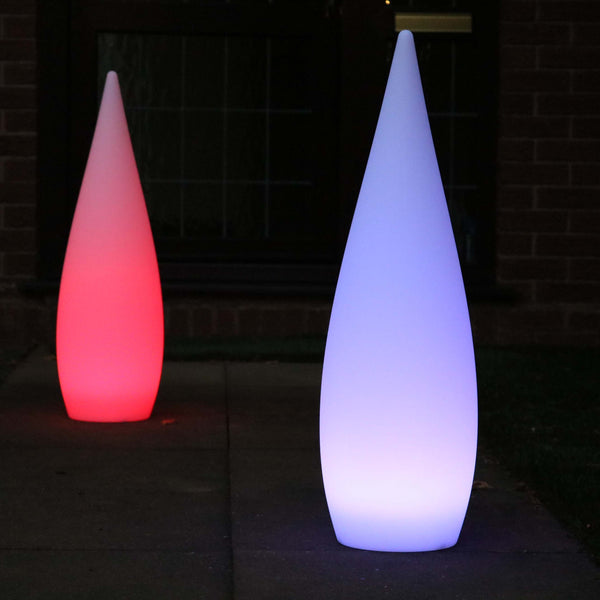 Kabellose Designer Stehlampe, mehrfarbiges Outdoor LED Gartenlicht