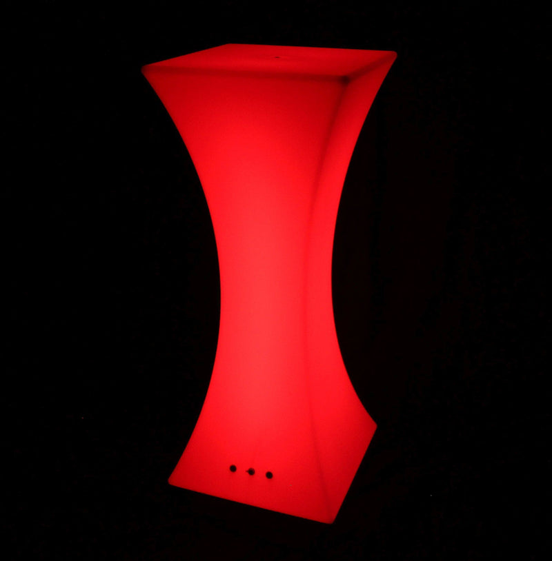 LED Cocktailbar Stehtisch Leuchtmöbel, Bodenlampe Mehrfarbig mit Akku, 110 cm