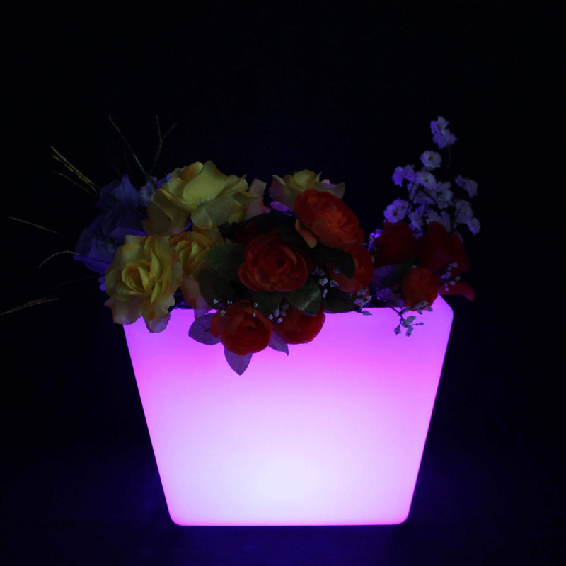 LED Blumenvase Blumentopf, 27 cm Wiederaufladbare RGB Tischlampe Wohnzimmer