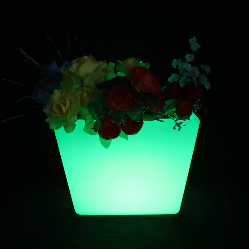 LED Blumenvase Blumentopf, 27 cm Wiederaufladbare RGB Tischlampe Wohnzimmer