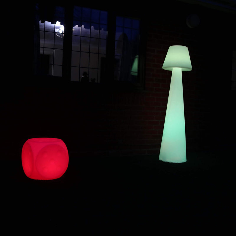 Grosse Outdoor Bodenleuchte, Kabellose Dekoleuchte Stehlampe mit Farbwechsel, 165cm