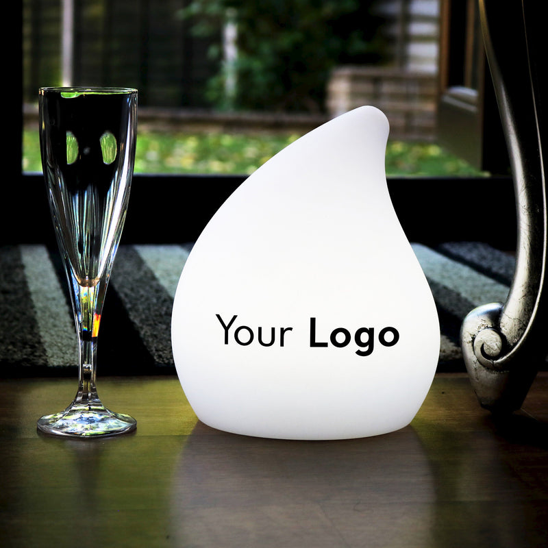 Designer LED-Tischlicht personalisiert mit Logo-Werbung Leuchtreklame Markenzeichen individualisiert
