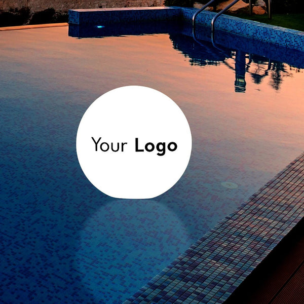 Kugel schwimmend personalisiert Pool-Beleuchtung Leuchtkasten Schwimmkugel massgeschneidert mit Logo
